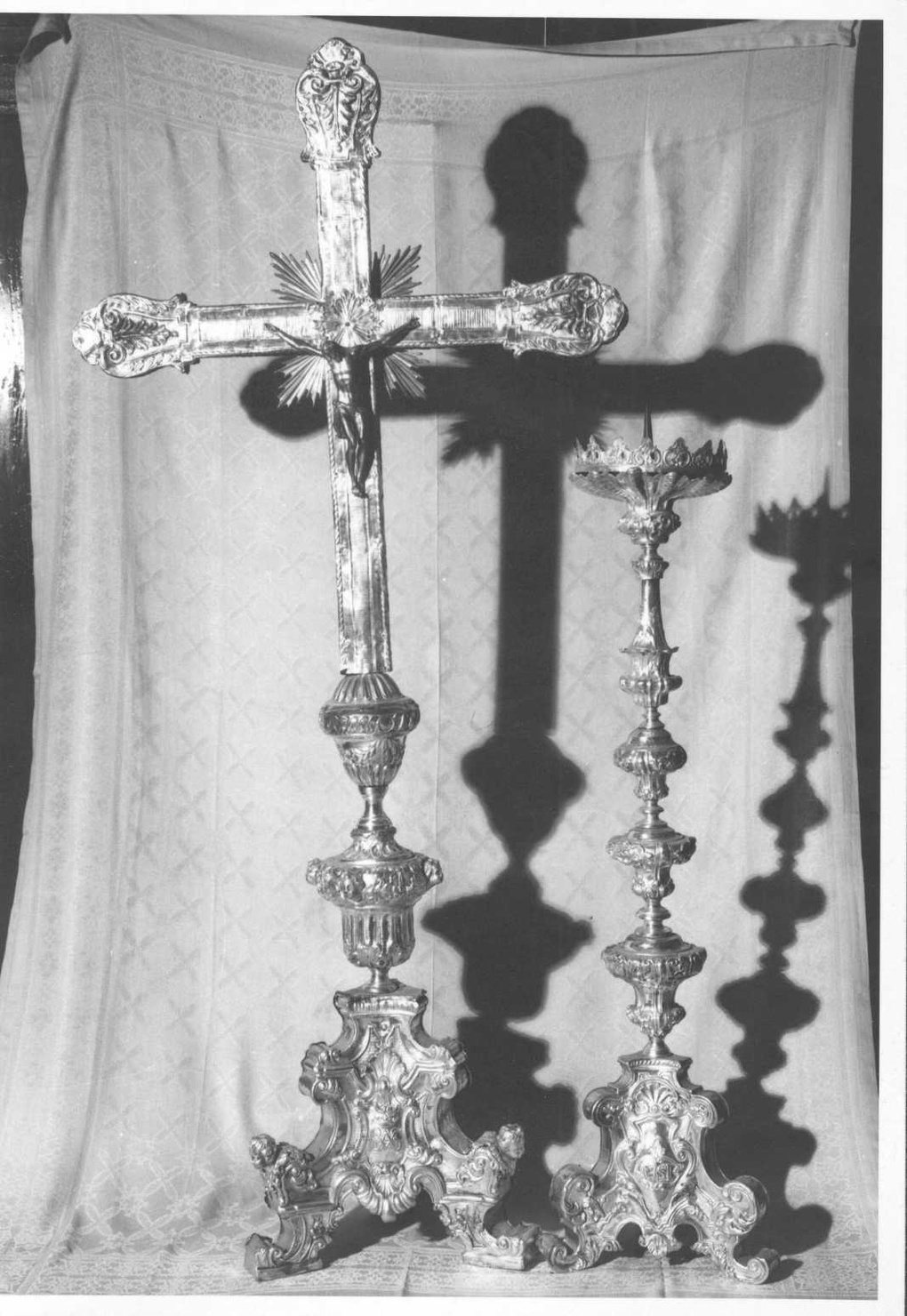 croce d'altare, elemento d'insieme - ambito lombardo (sec. XIX)