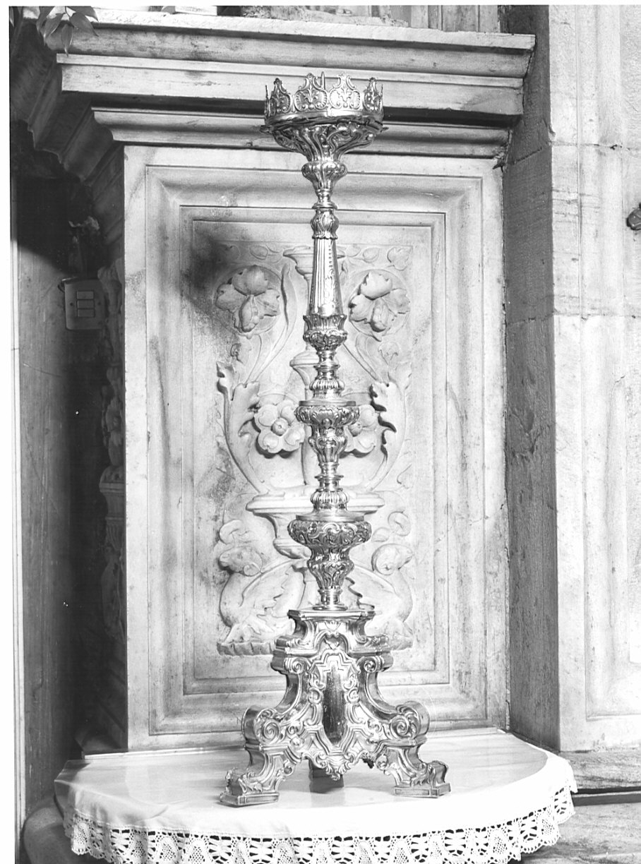 candeliere d'altare - ambito lombardo (sec. XVIII)