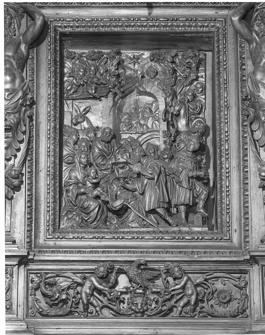 adorazione dei Re Magi (rilievo) di Salmoiraghi Giovanni Battista (sec. XVII)