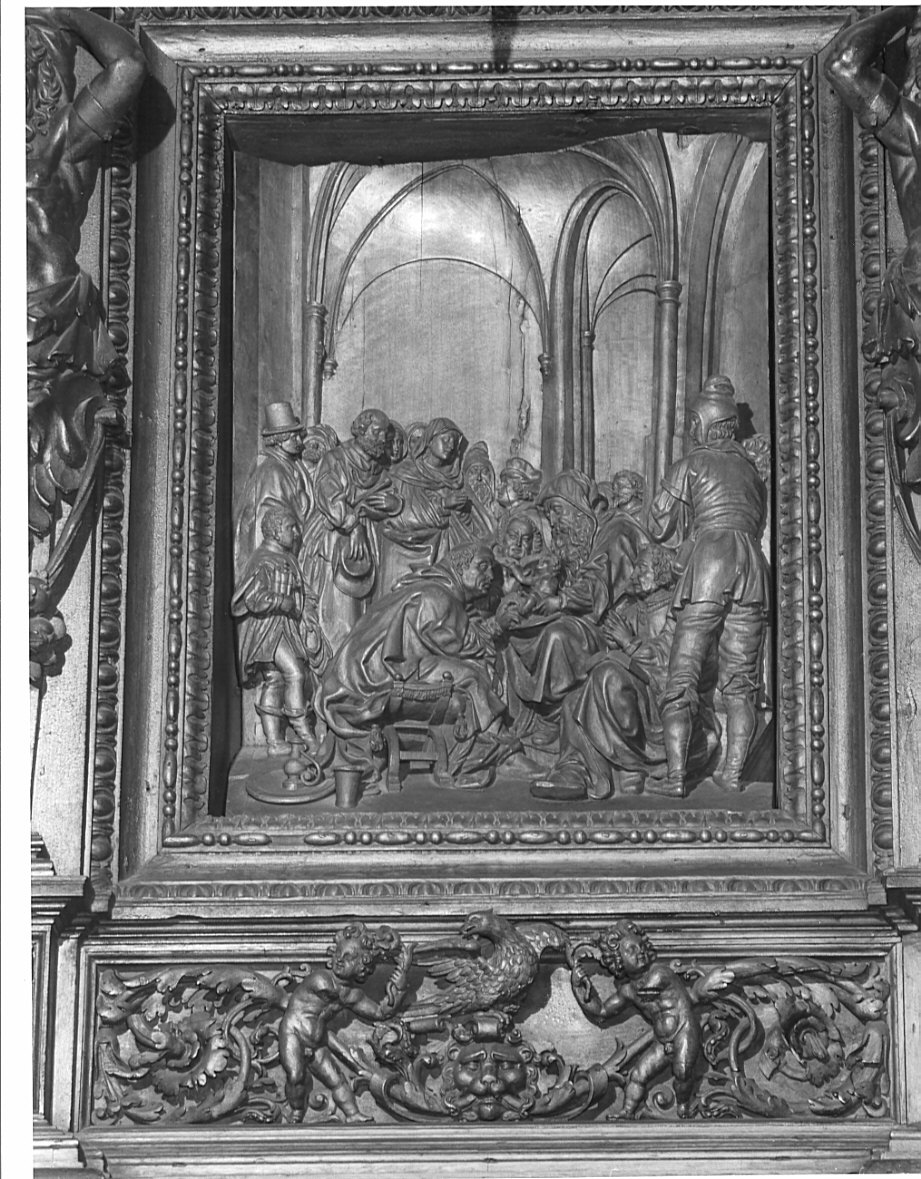 circoncisione di Gesù Bambino (rilievo) di Salmoiraghi Giovanni Battista (sec. XVII)