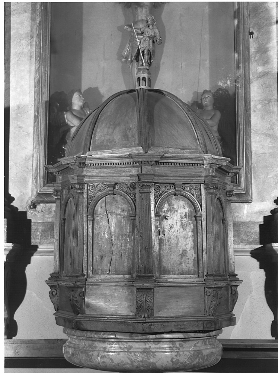 coperchio del fonte battesimale - ambito lombardo (sec. XVIII)