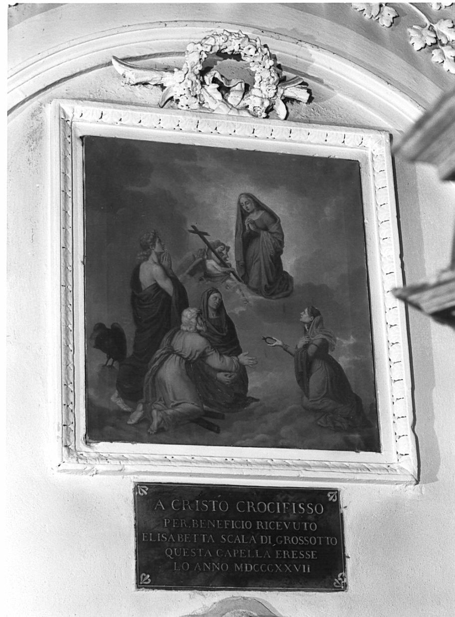 Madonna in gloria con Sant'Agata, San Giovanni Evangelista, San Pietro e Sant'Anna (?) (dipinto) - ambito lombardo (sec. XIX)