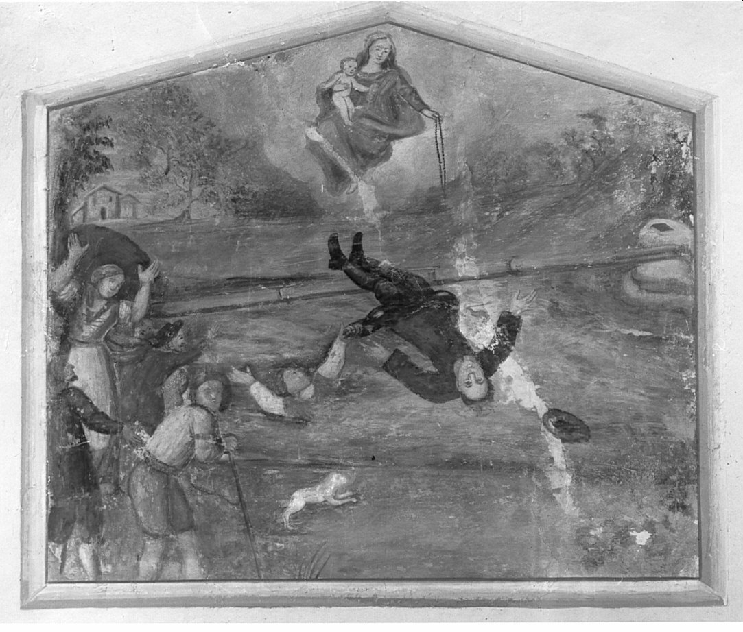 scampato annegamento per intercessione della Madonna del Rosario (dipinto) - ambito valtellinese (prima metà sec. XVIII)