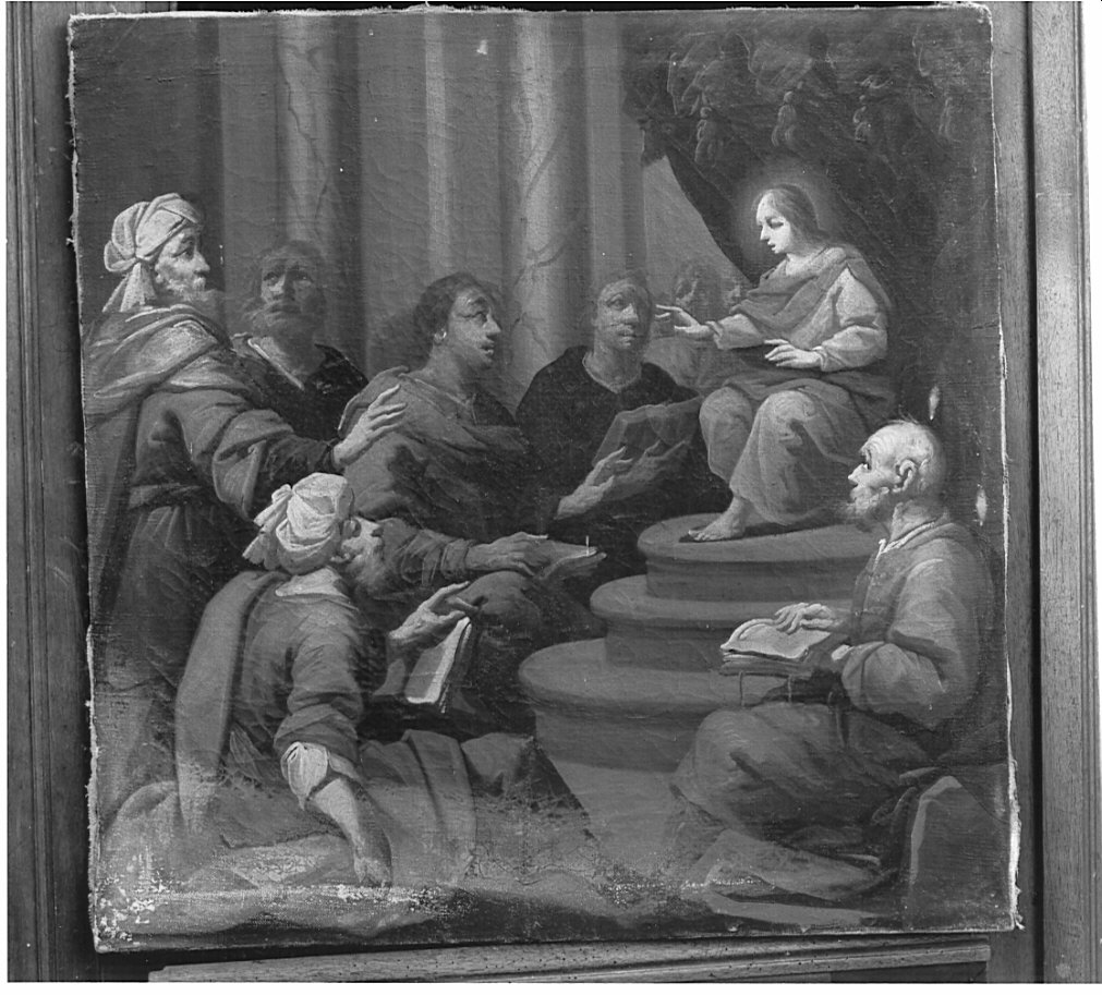 disputa di Gesù con i dottori nel tempio (dipinto) - ambito lombardo (seconda metà sec. XVIII)