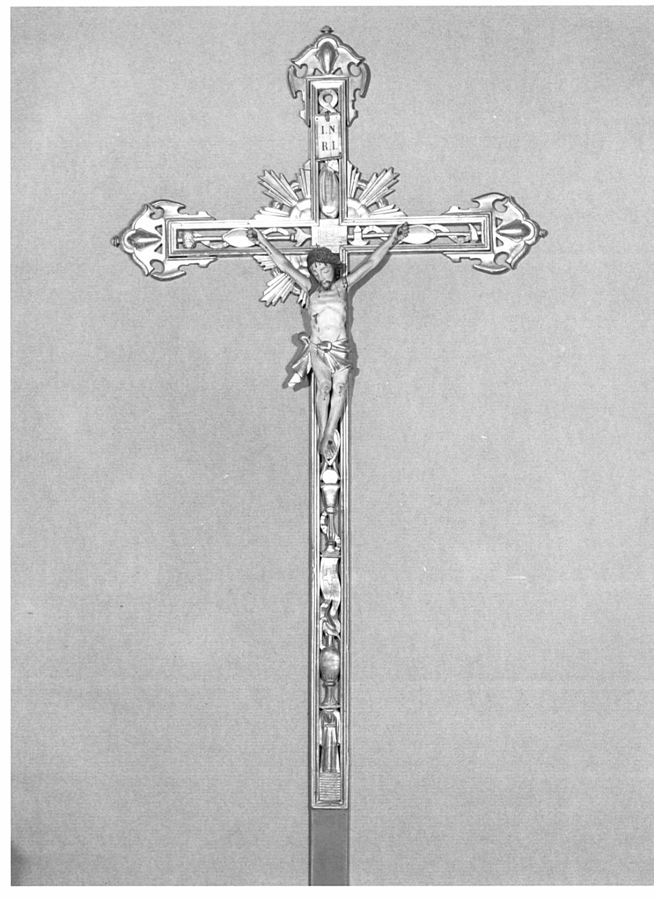 Cristo crocifisso (croce processionale, opera isolata) - ambito lombardo (sec. XIX)