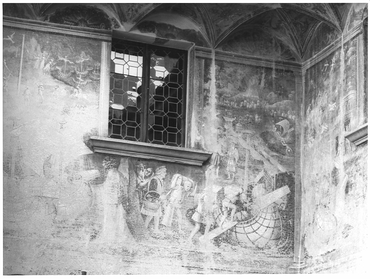 Partenza dei troiani dalla Sicilia (dipinto, elemento d'insieme) di De Barberis Vincenzo (e aiuti) (sec. XVI)