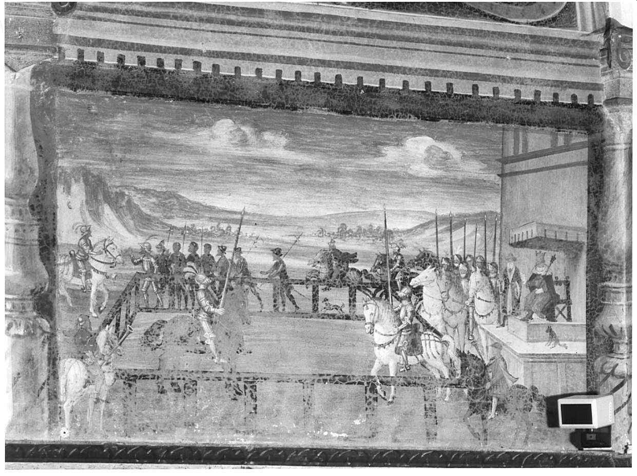 Storie dell'Orlando Furioso (dipinto, ciclo) di De Barberis Michele (attribuito) (sec. XVI)