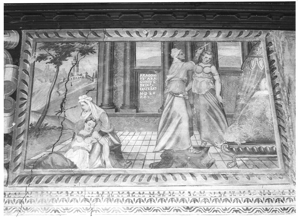 Mirra suicida soccorsa da Lucina (dipinto, elemento d'insieme) di Aragoni Aragonio (sec. XVI)