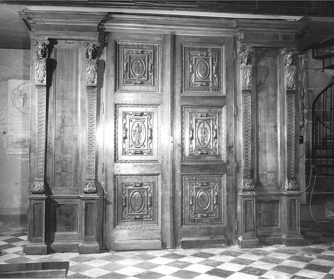 bussola d'ingresso, opera isolata - bottega lombarda (prima metà sec. XIX)
