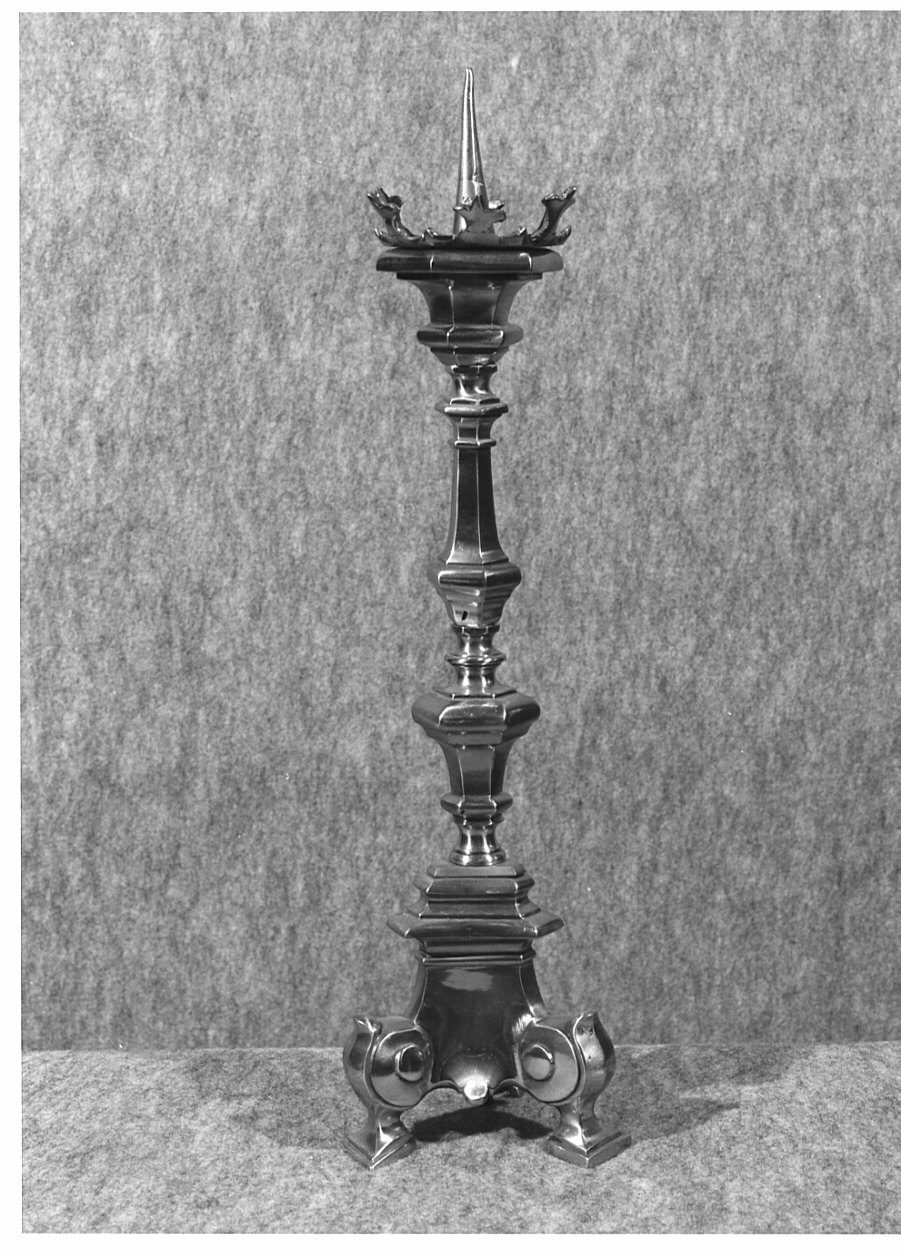 candeliere d'altare, serie - ambito valtellinese (prima metà sec. XIX)