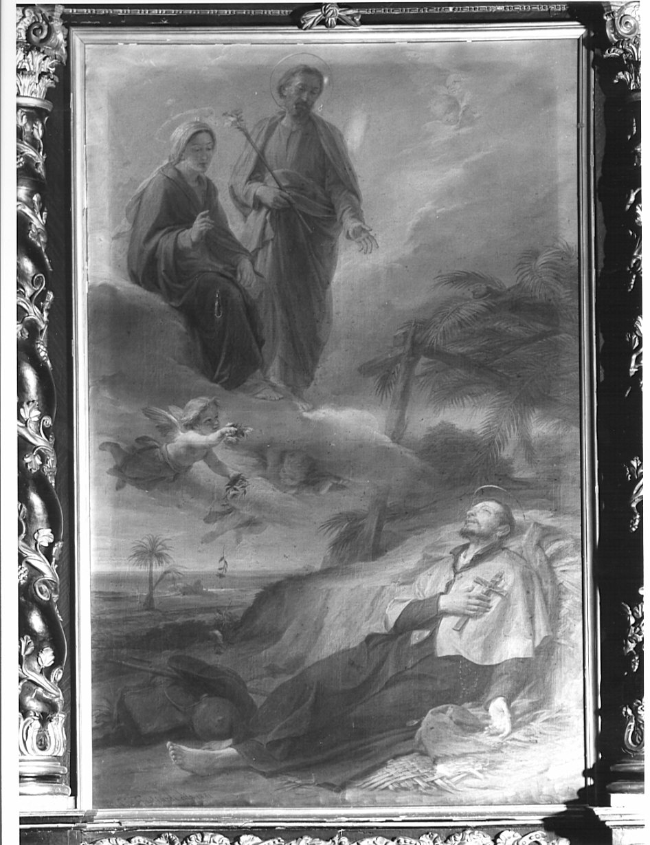 Visione di San Francesco Saverio (dipinto, opera isolata) di Gagliardi Pietro (sec. XIX)