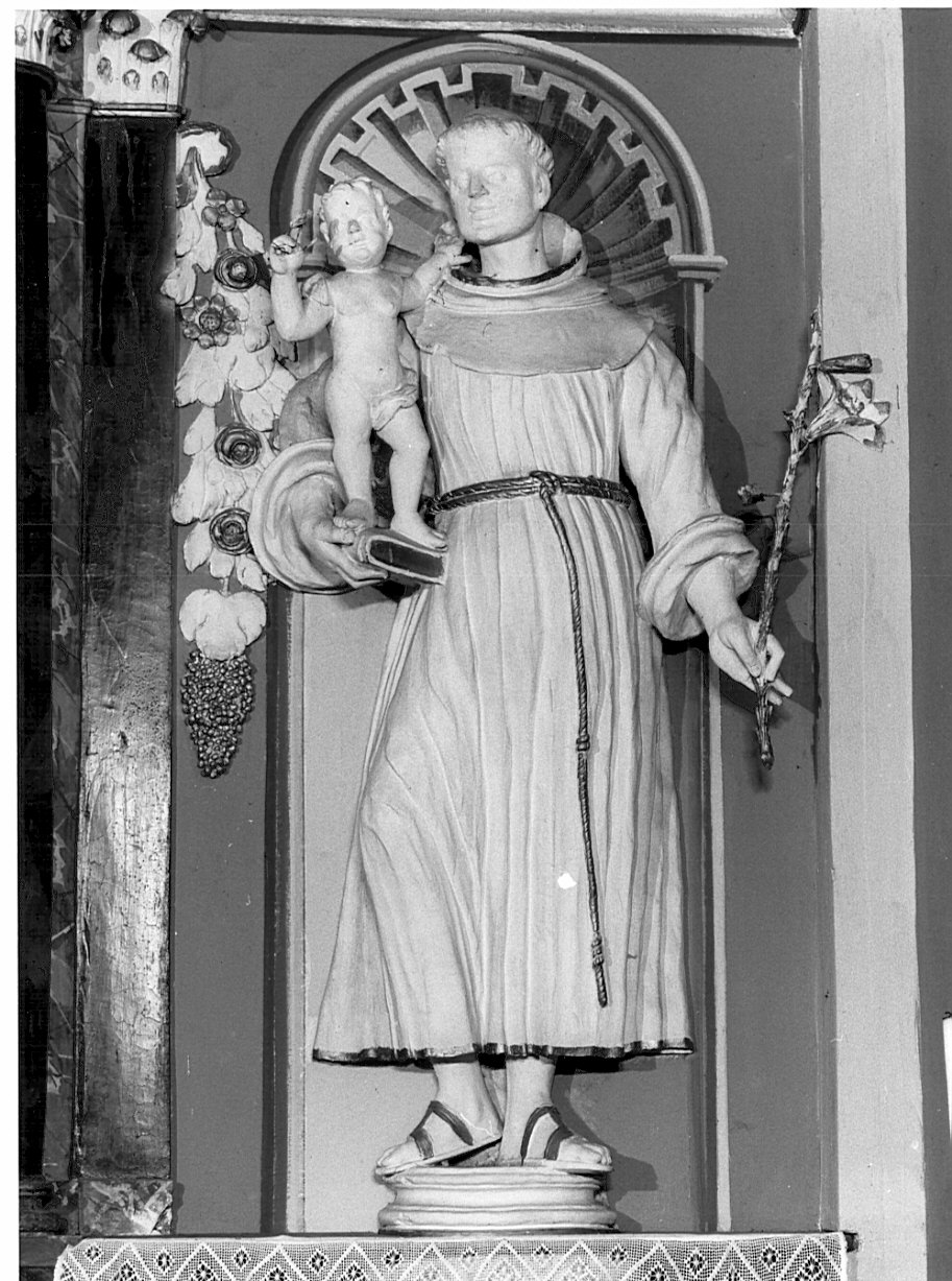 Sant'Antonio da Padova (statua, opera isolata) - ambito lombardo (sec. XVIII)