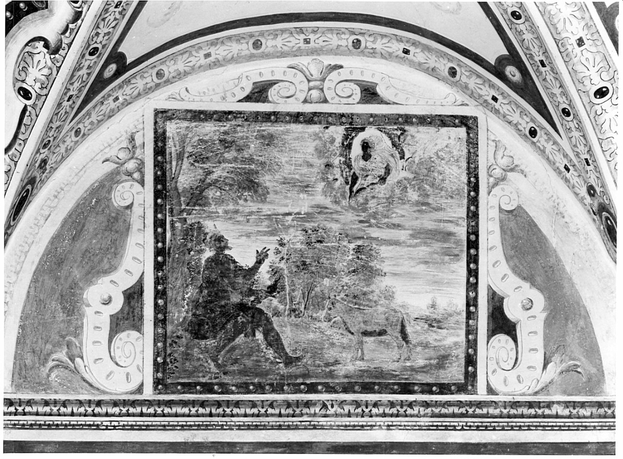 Giove trasforma Io in giovenca e la dona a Giunone (dipinto, ciclo) di Aragoni Aragonio (sec. XVI)