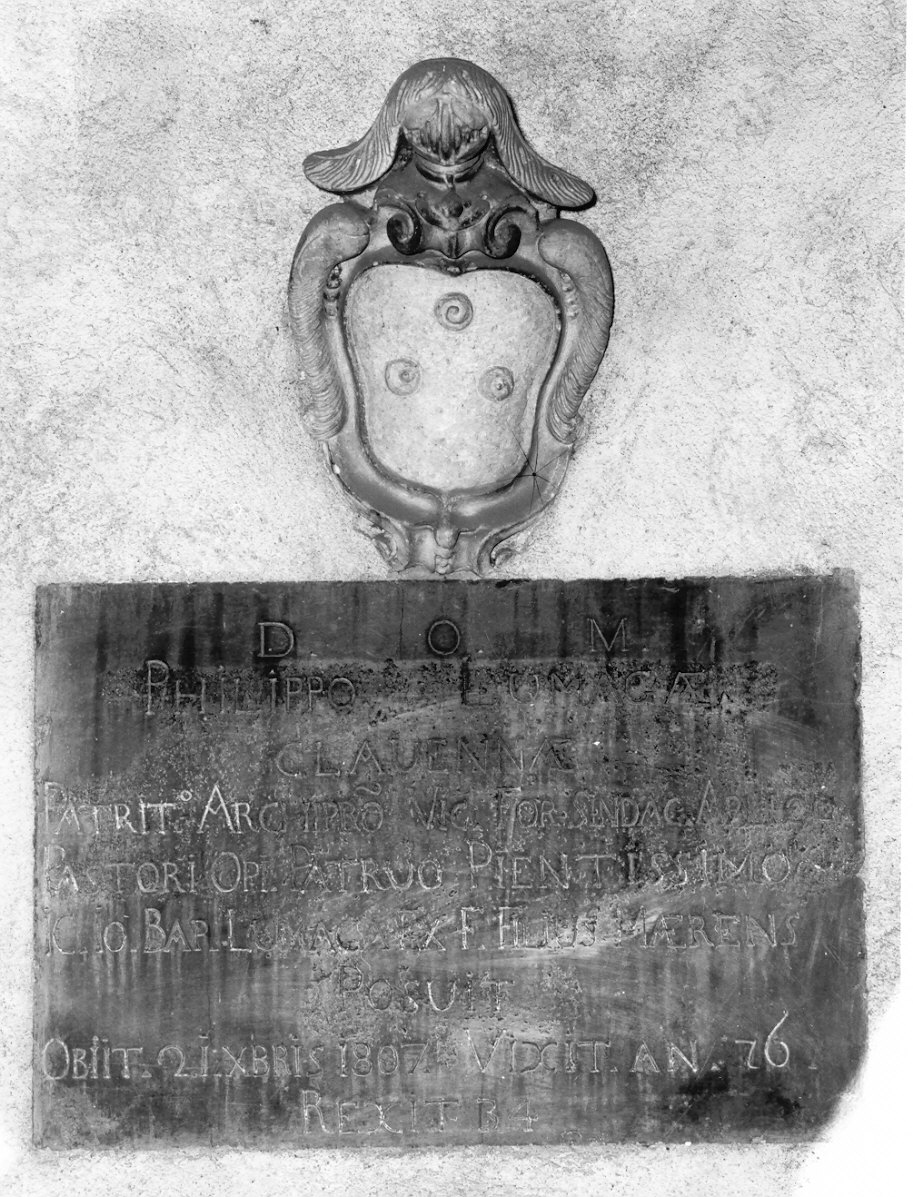 lapide tombale, opera isolata - ambito lariano (sec. XIX)