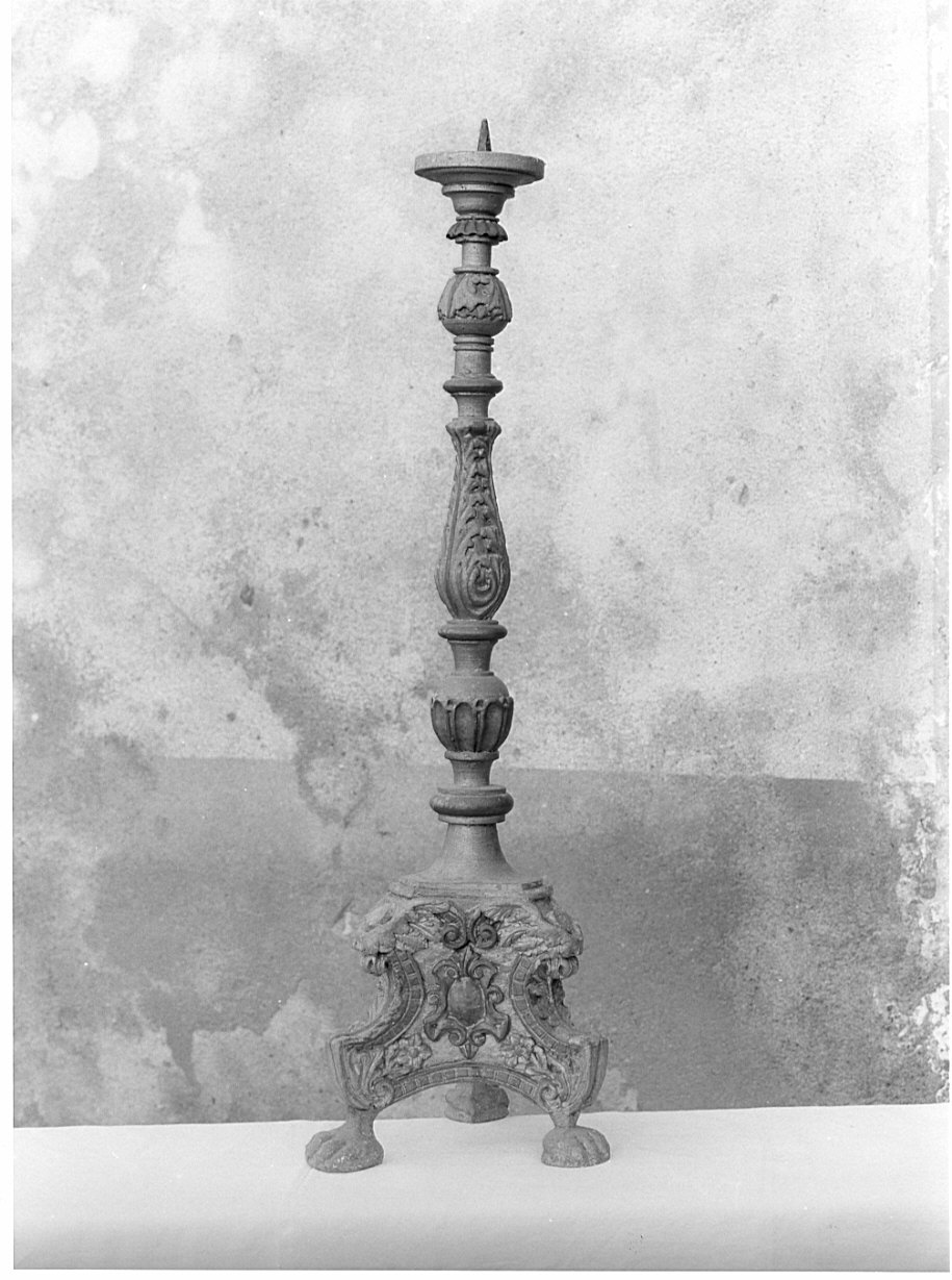 candeliere d'altare, serie - bottega lombarda (seconda metà sec. XVIII)