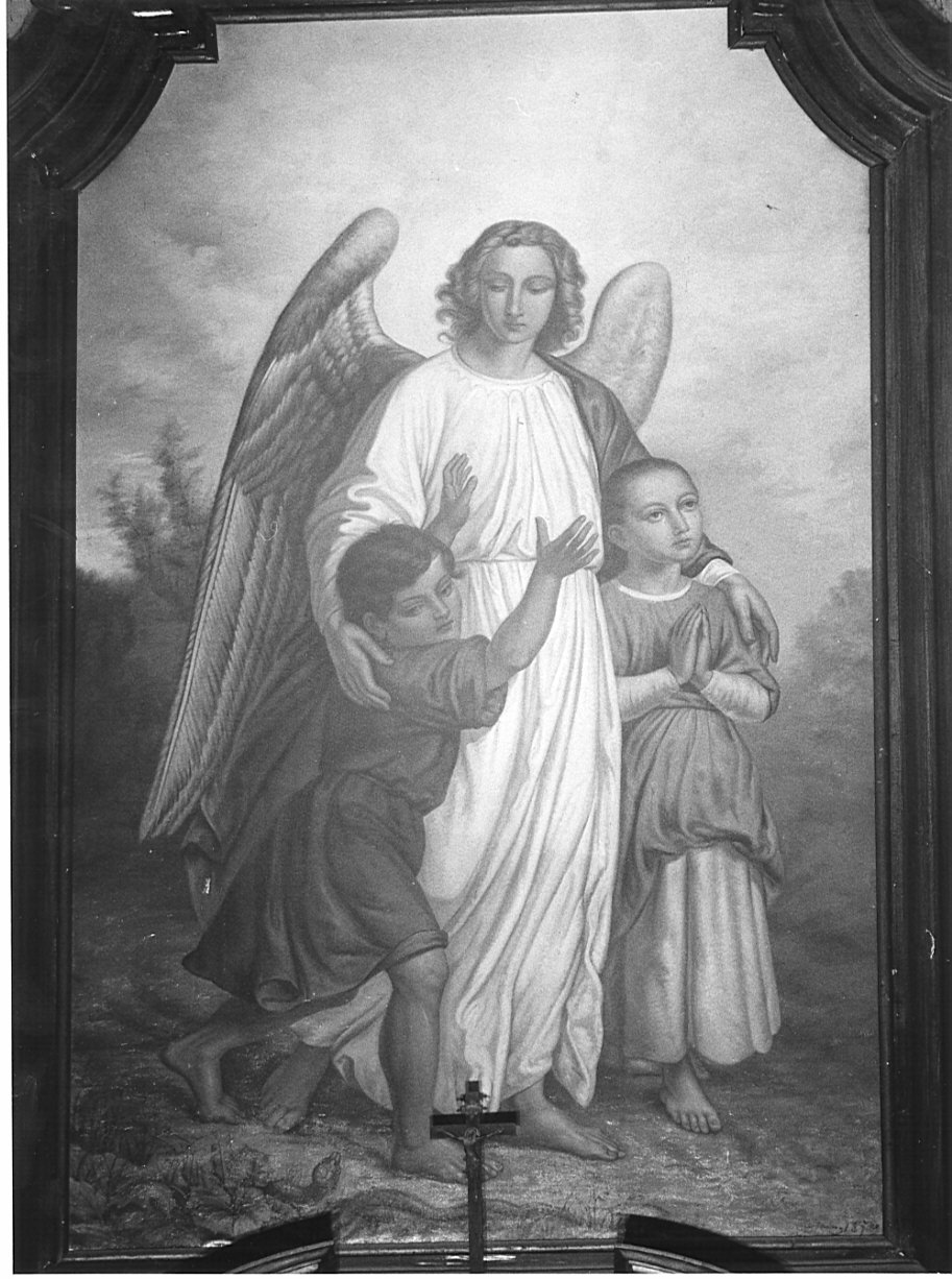 angelo custode (dipinto, opera isolata) di Gavazzeni Giovanni (ultimo quarto sec. XIX)
