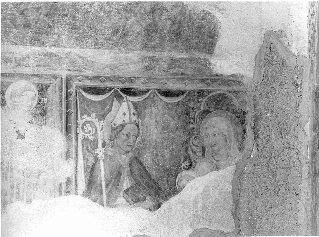 Madonna con Bambino e Sant'Agostino (dipinto, elemento d'insieme) - ambito lombardo (seconda metà sec. XV)