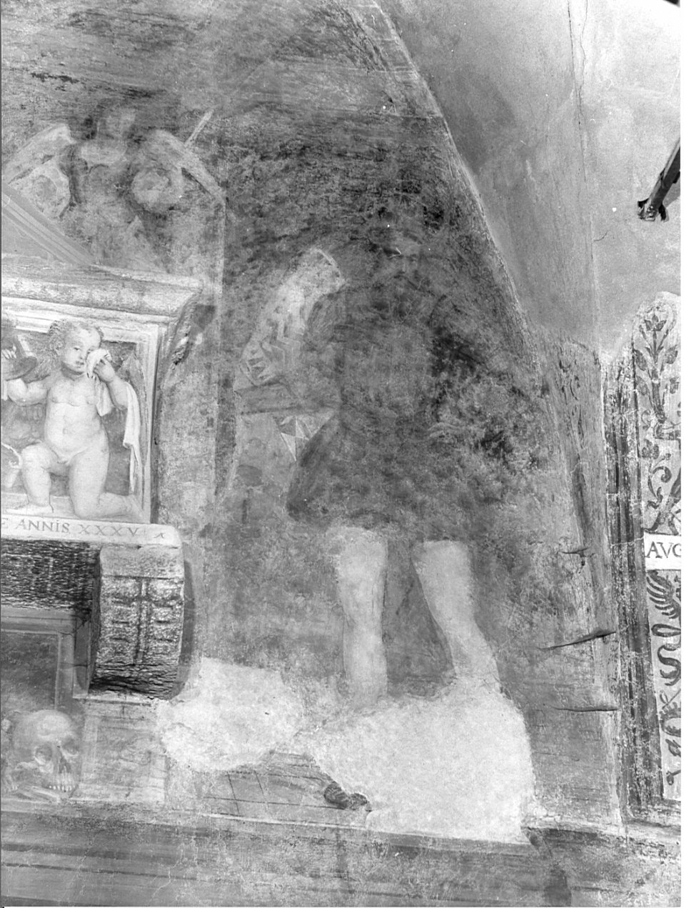 figura maschile (dipinto, elemento d'insieme) - ambito lombardo (sec. XVI)