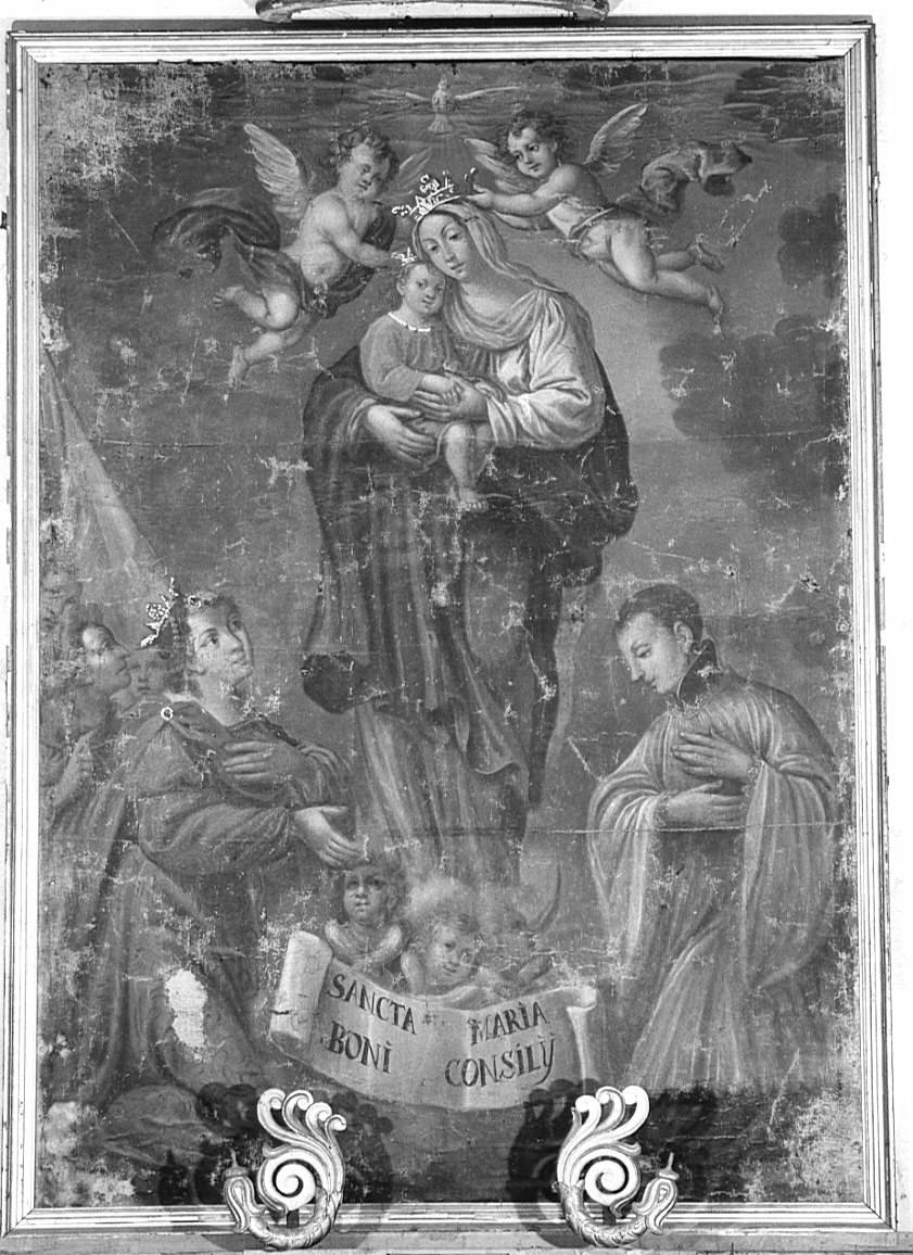 Madonna con Bambino, Sant'Orsola, San Luigi Gonzaga e angeli (dipinto, opera isolata) - ambito lombardo (seconda metà sec. XVIII)