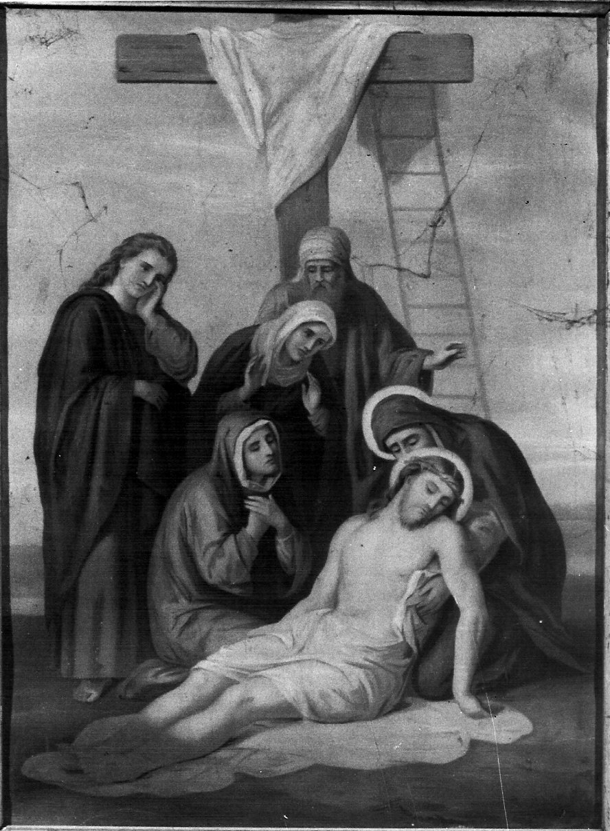 stazione XIII: Gesù deposto dalla croce (dipinto, elemento d'insieme) - ambito lombardo (prima metà sec. XX)