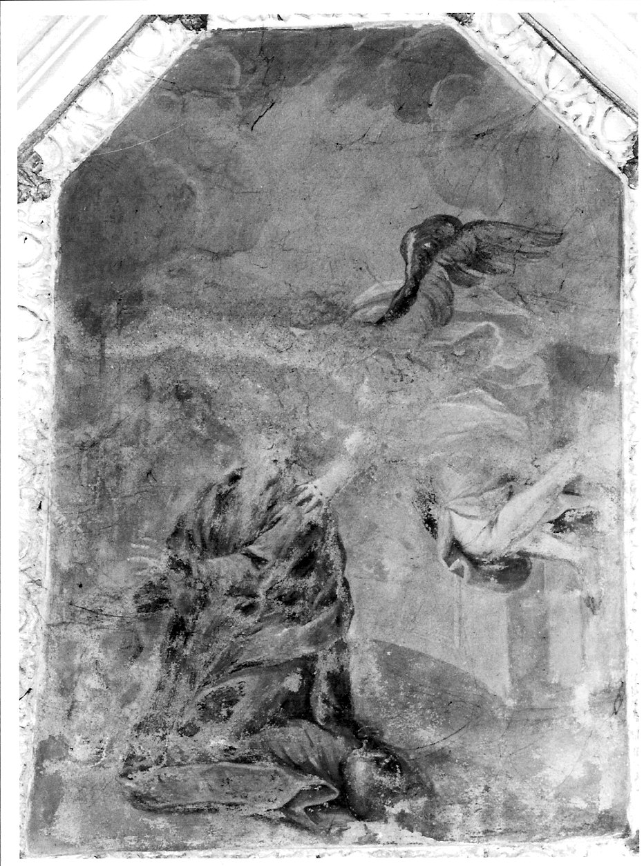 apparizione di San Michele Arcangelo sul monte Gargano (dipinto, elemento d'insieme) - ambito lombardo (seconda metà sec. XVII)