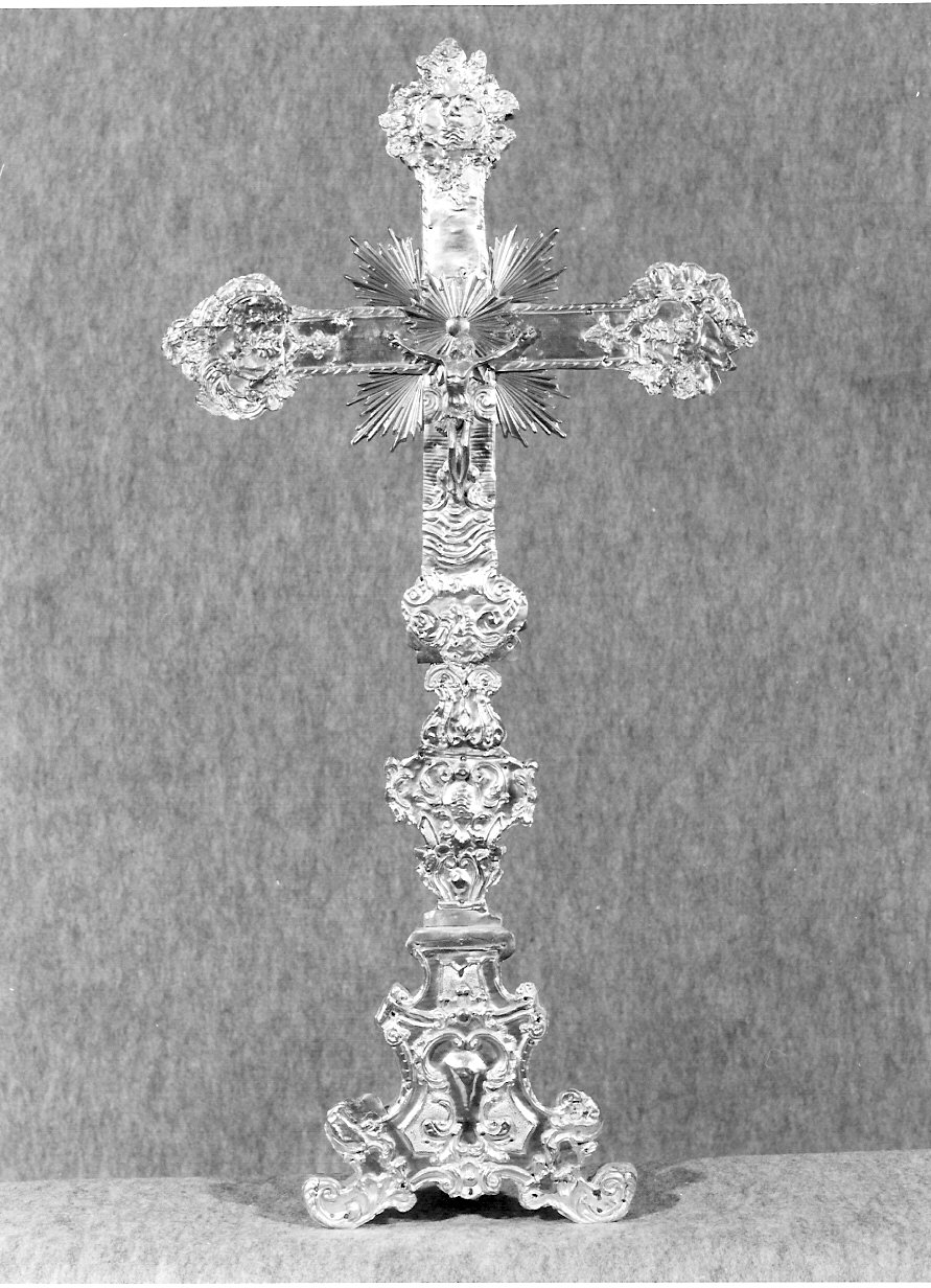 croce d'altare, opera isolata - bottega lombarda (seconda metà sec. XVIII)