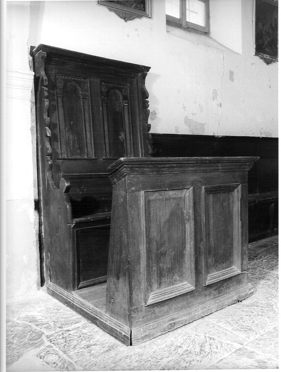 banco da chiesa, opera isolata - bottega lombarda (primo quarto sec. XVIII)