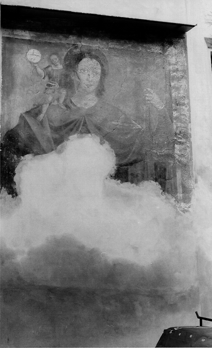 San Cristoforo guada il fiume con Gesù Bambino sulle spalle (dipinto, opera isolata) - ambito lombardo (sec. XVI)