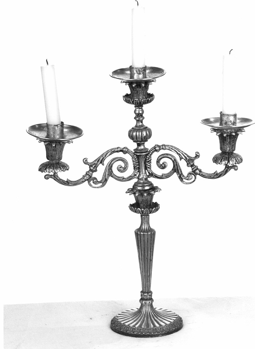 candelabro, coppia - bottega lombarda (primo quarto sec. XIX)