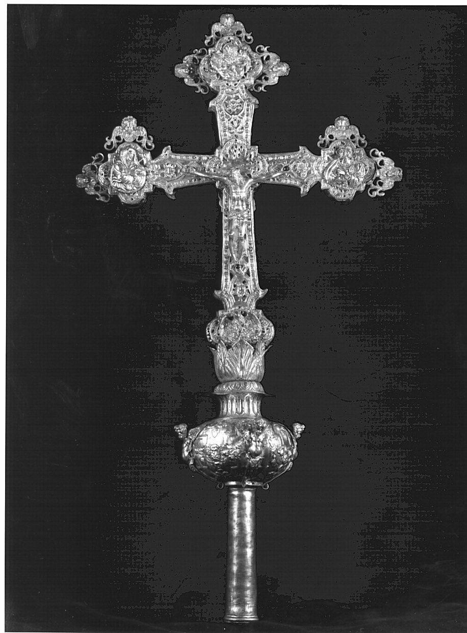 croce processionale, opera isolata - bottega lombarda (prima metà sec. XIX)