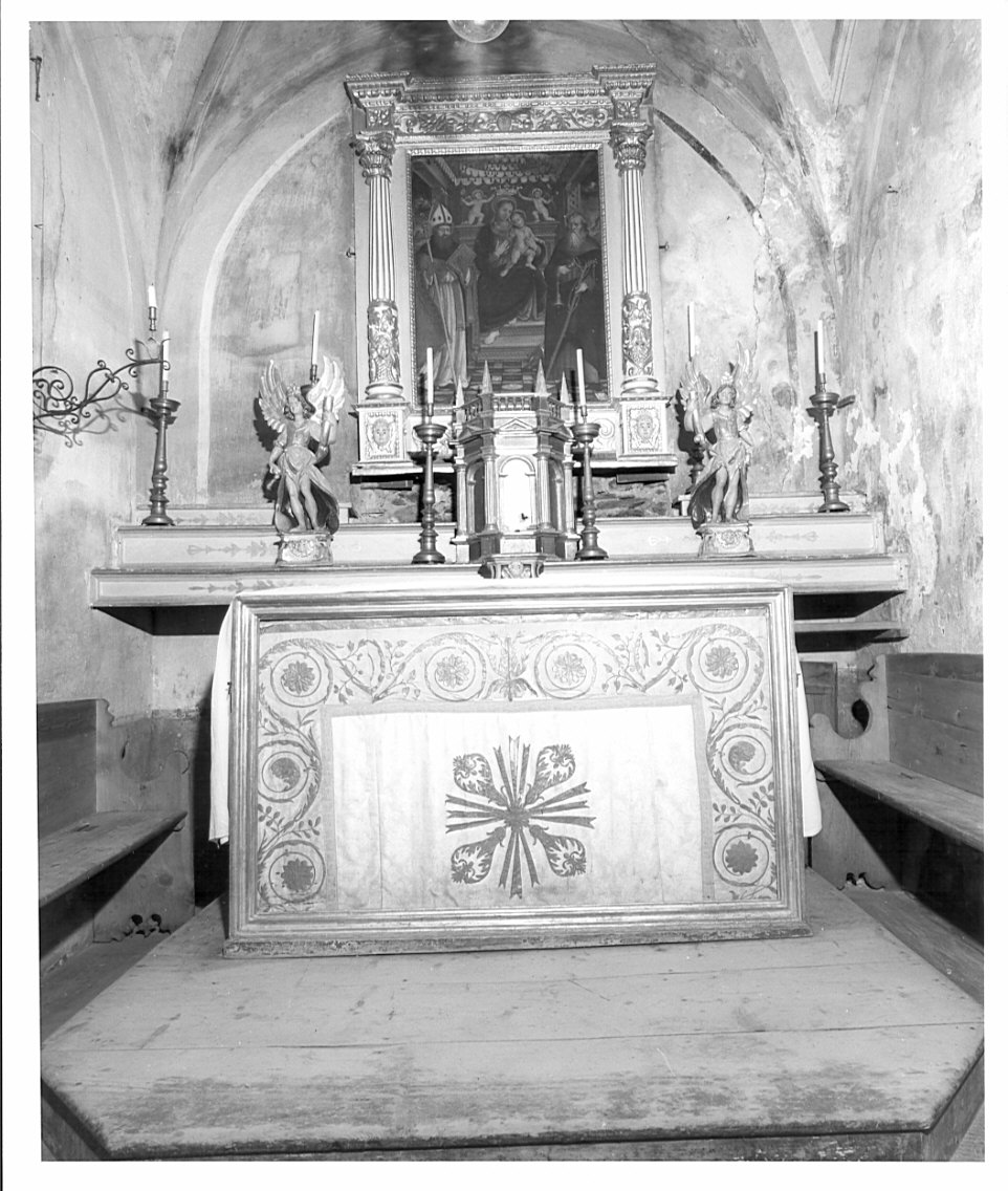 altare maggiore, insieme - bottega lombarda (fine sec. XVI)