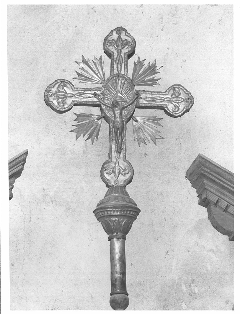 croce processionale, opera isolata - produzione italiana (sec. XIX)