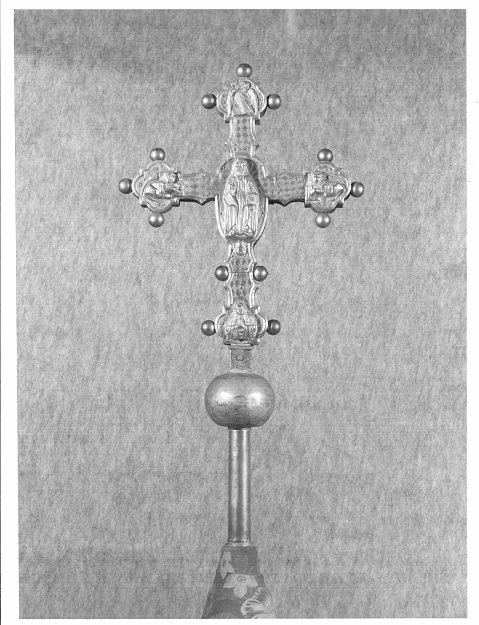 croce processionale, opera isolata - bottega lombarda (sec. XV)