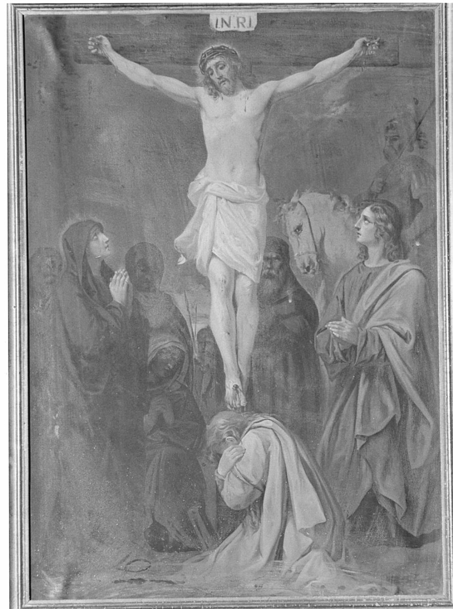 crocifissione di Cristo (dipinto) - ambito lombardo (sec. XIX)