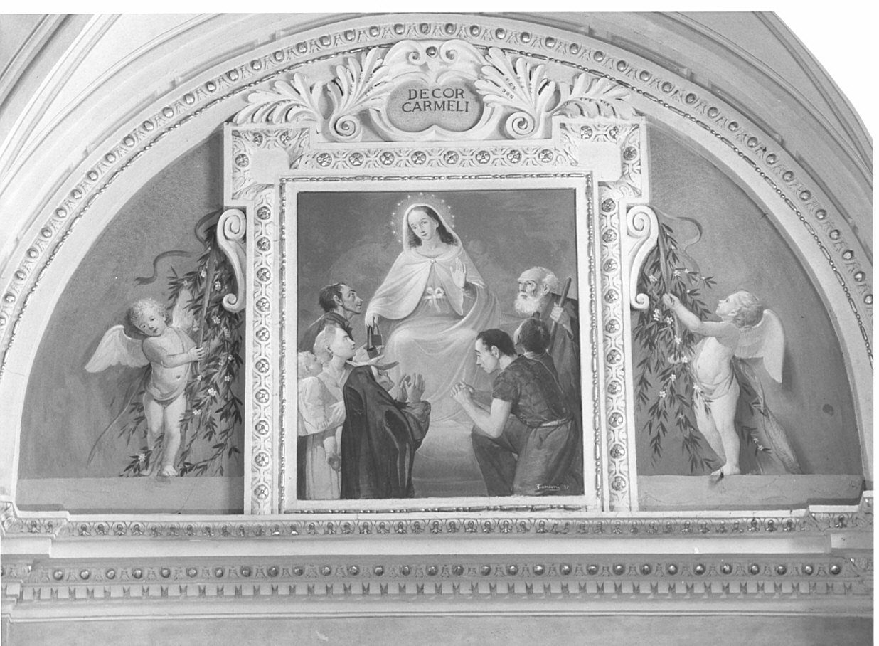 Madonna del Carmelo e santi (dipinto, ciclo) di Conconi Turildo (sec. XX)