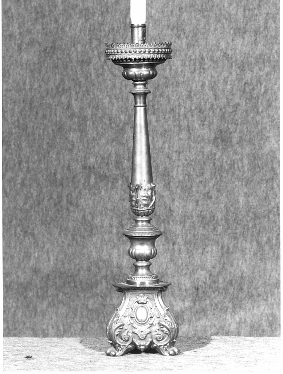 candeliere d'altare, serie - bottega lombarda (prima metà sec. XX)