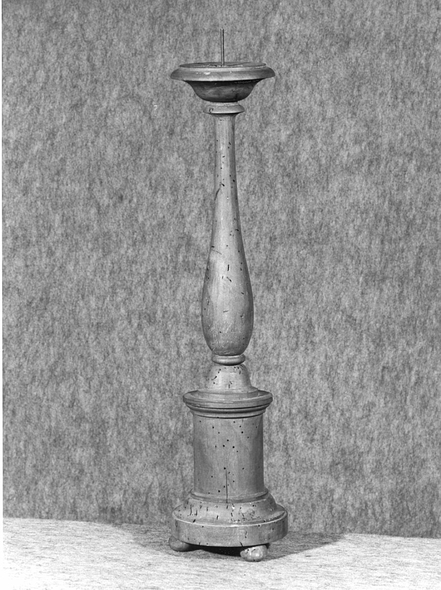 candeliere d'altare, serie - bottega lombarda (metà sec. XIX)