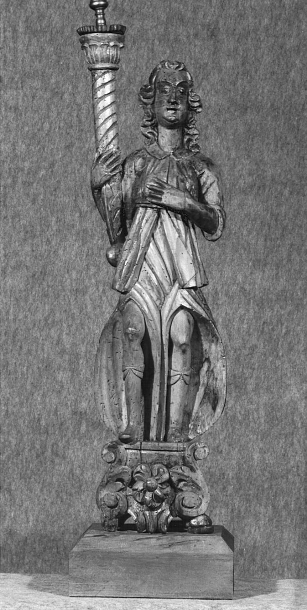 angelo (candelabro - a statua, pendant) - bottega lombarda (sec. XVII)