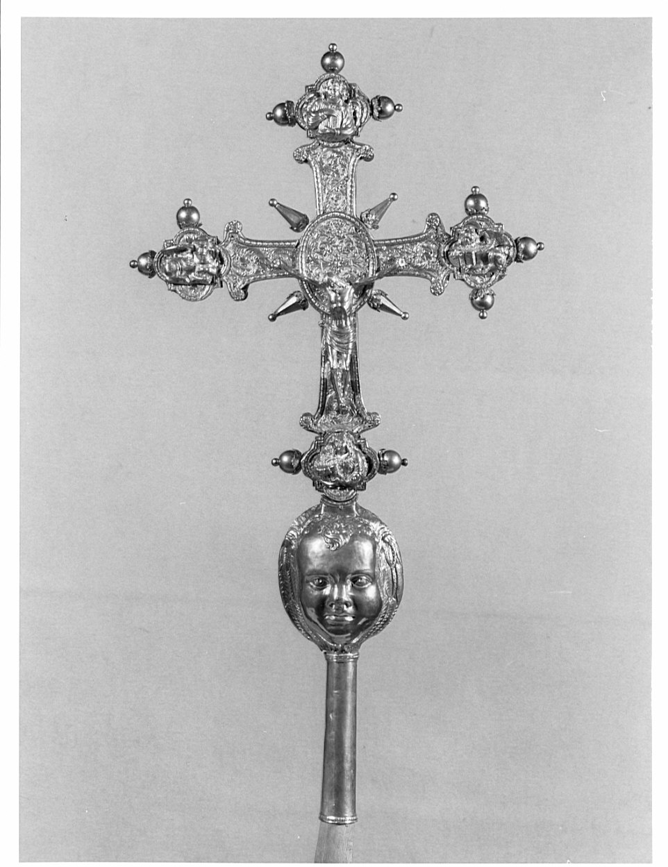 croce processionale, opera isolata - bottega lombarda (seconda metà sec. XVI)