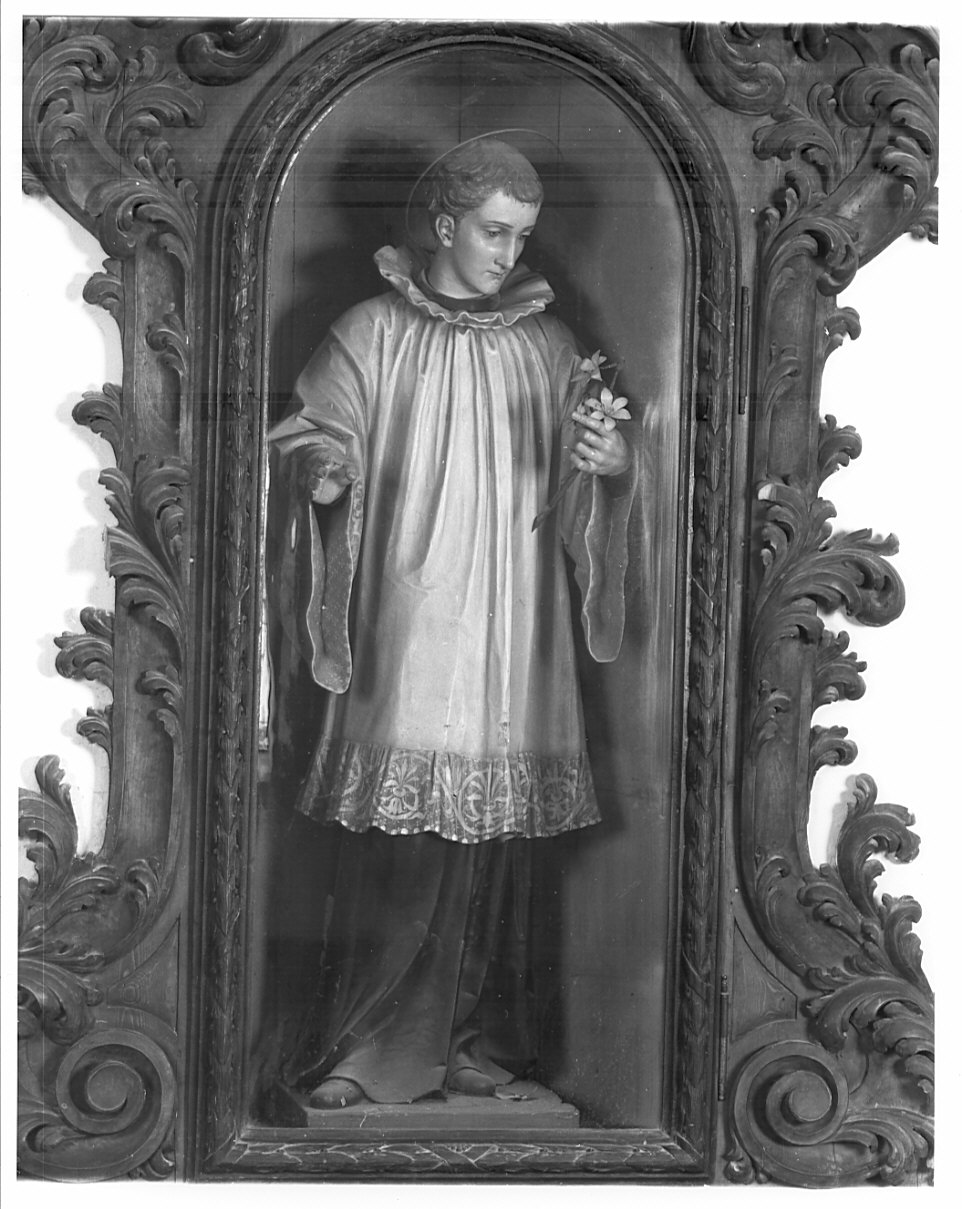 San Luigi Gonzaga (statua, opera isolata) - bottega lombarda (sec. XIX)