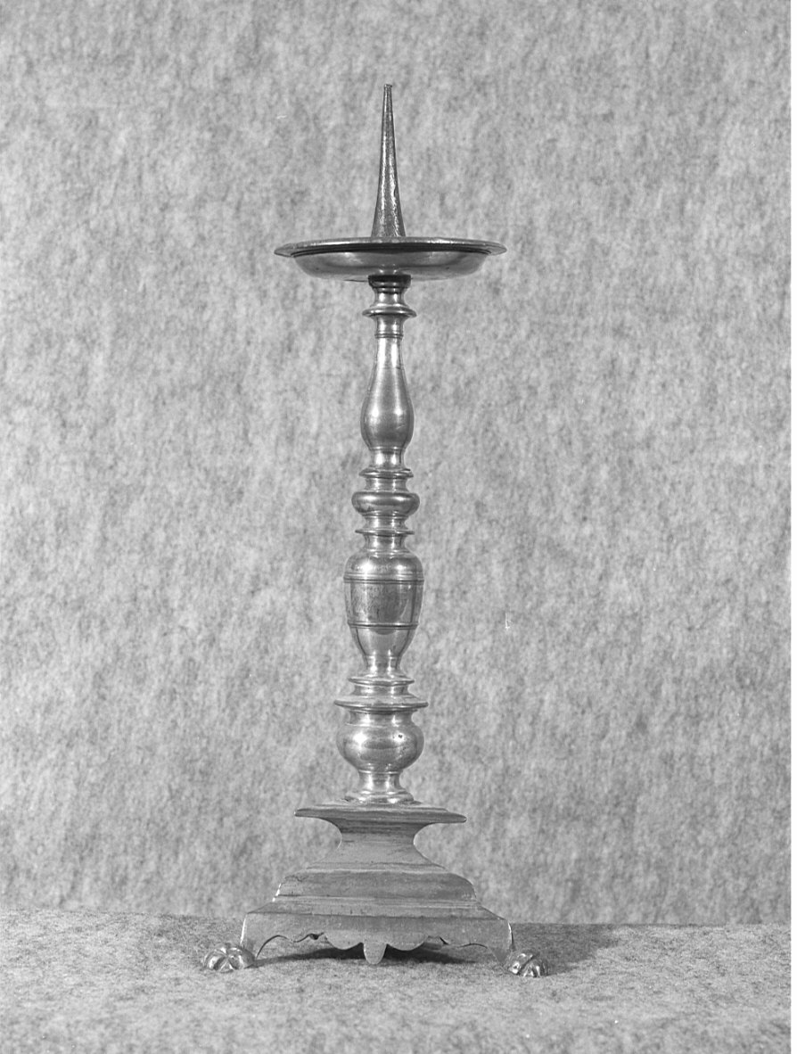 candeliere d'altare, opera isolata - ambito lombardo (sec. XIX)