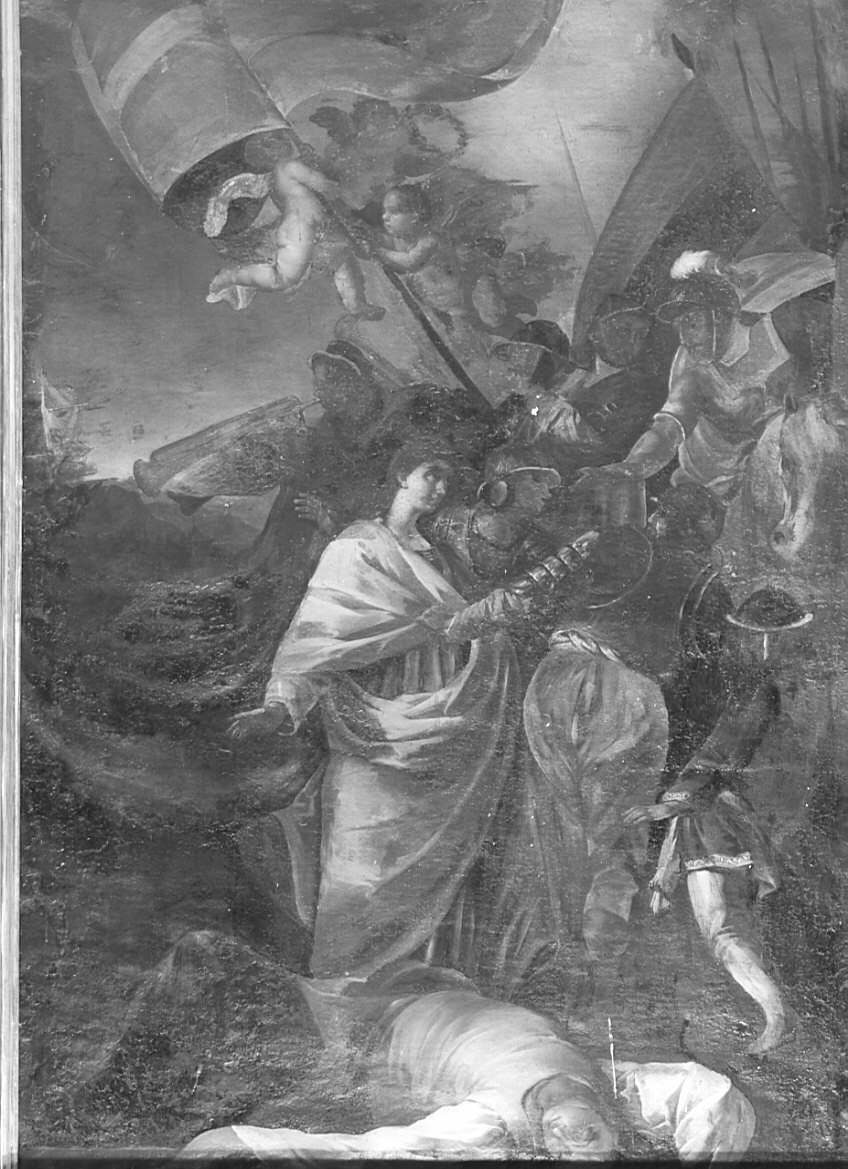 martirio di Sant'Orsola (dipinto, opera isolata) - ambito lombardo (sec. XVII)