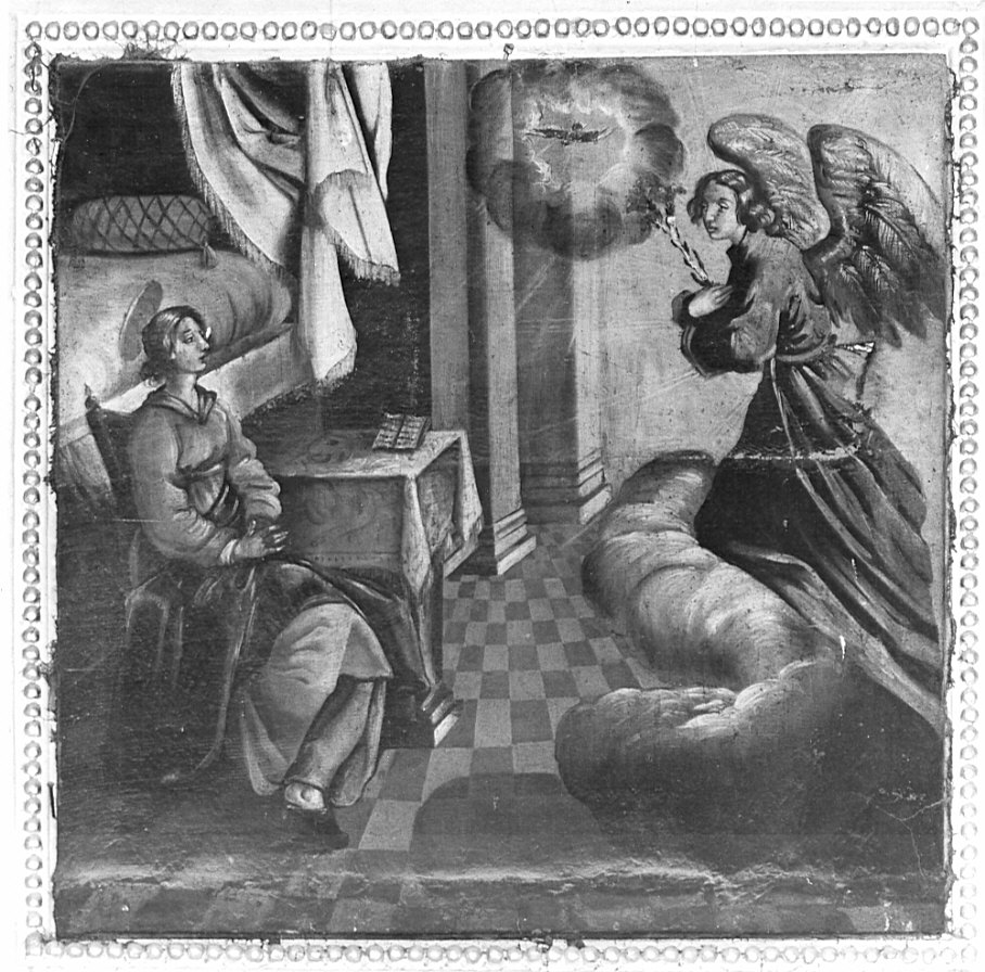 Annunciazione (dipinto, opera isolata) di Marni Carlo (bottega) (ultimo quarto sec. XVII)