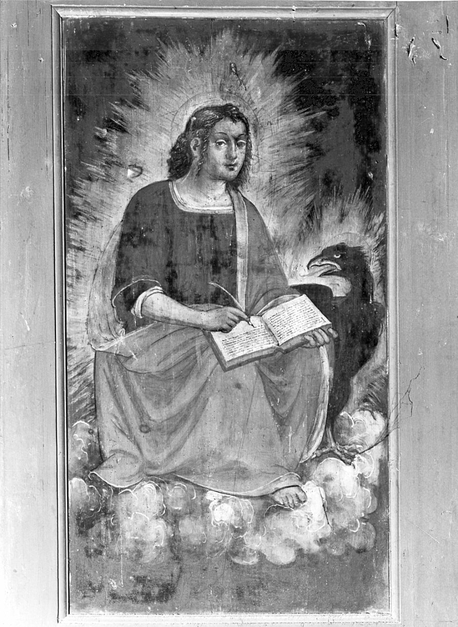San Giovanni Evangelista (dipinto, elemento d'insieme) di Valorsa Cipriano (cerchia) (seconda metà sec. XVI)