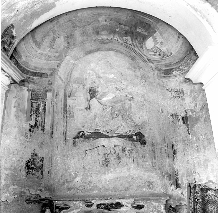 Pietà/ quadratura architettonica (dipinto, opera isolata) - ambito lombardo (sec. XVIII)