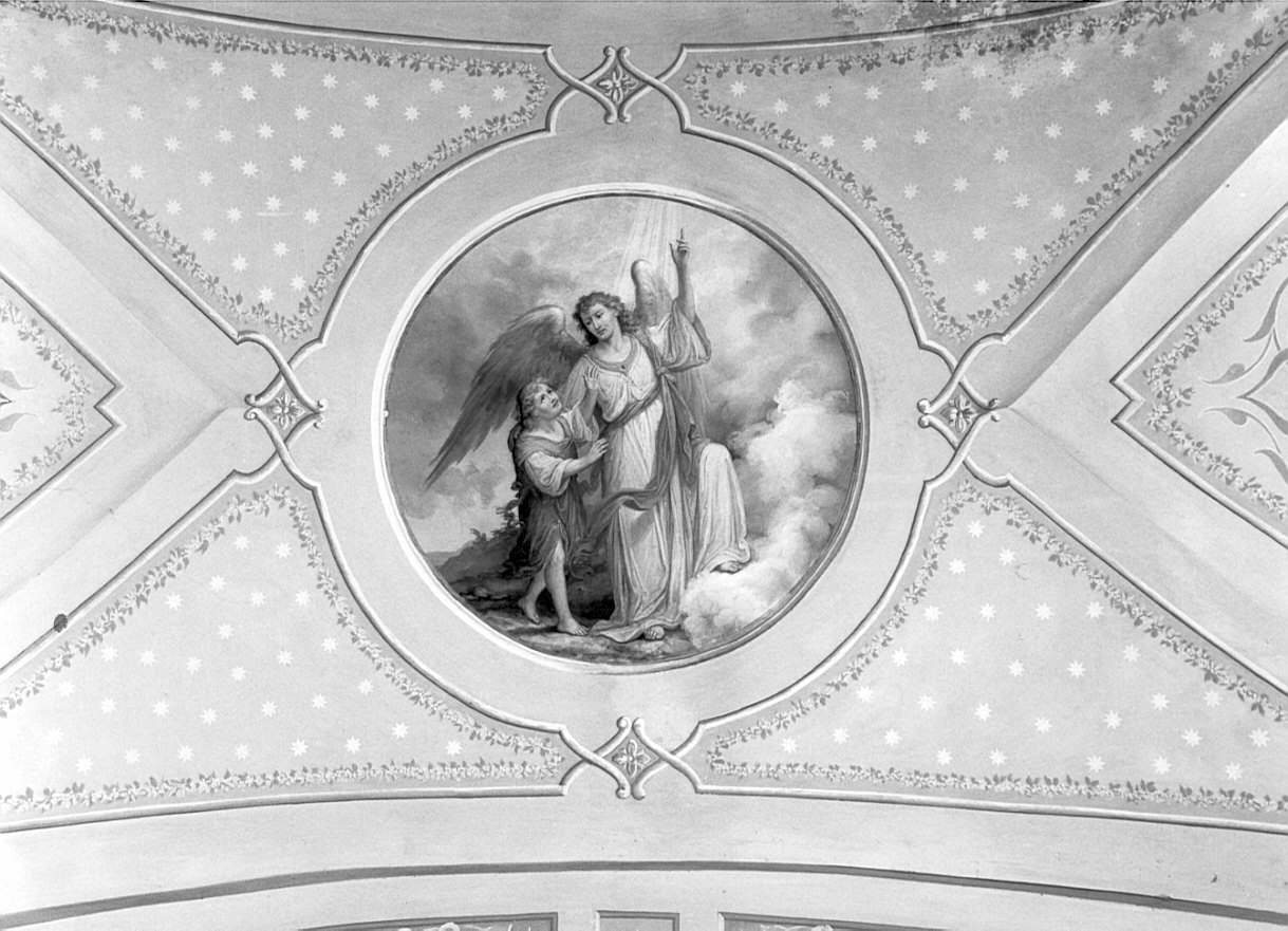 Tobia e San Raffaele arcangelo (dipinto, elemento d'insieme) di Tagliaferri Luigi (sec. XIX)