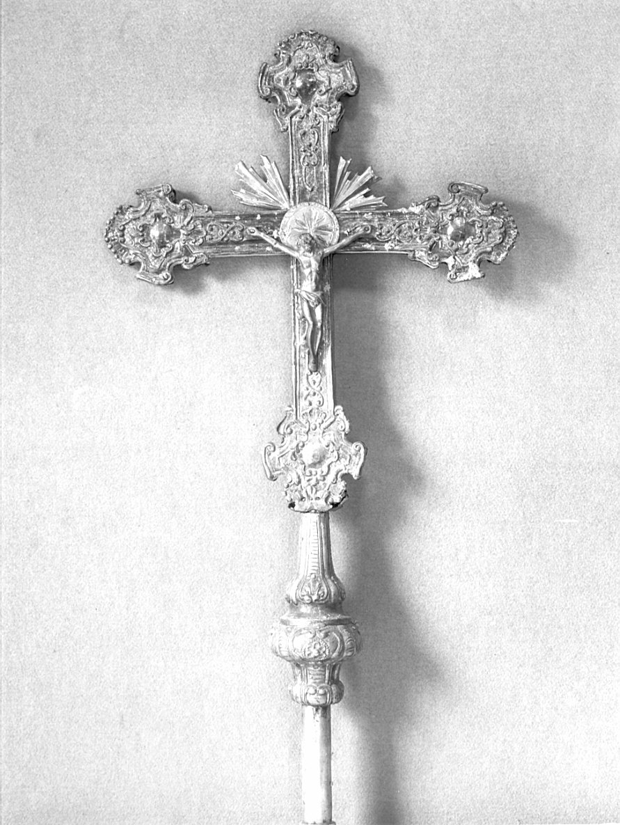 croce processionale, opera isolata - ambito valtellinese (sec. XVIII)