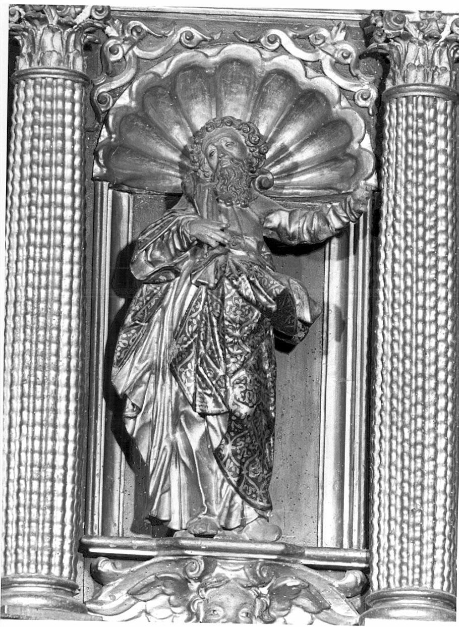 Santo (statua, elemento d'insieme) - ambito valtellinese (prima metà sec. XVII)