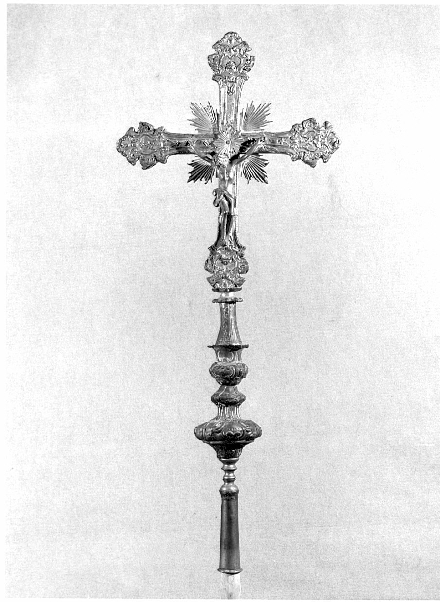 croce processionale, opera isolata - ambito lombardo (sec. XVIII)