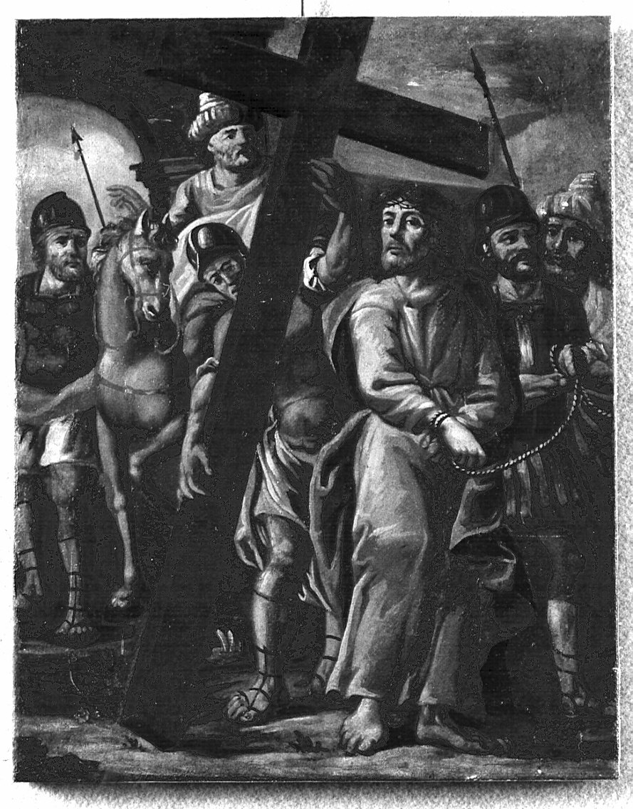 stazione II: Gesù caricato della croce (dipinto, elemento d'insieme) - ambito valtellinese (prima metà sec. XVIII)